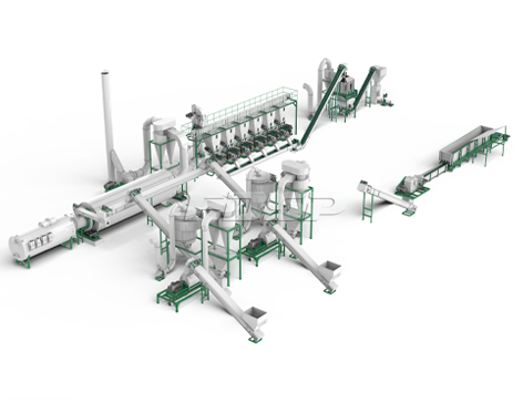 时产5-7吨原木制粒生产线(图1) 时产5-7吨原木制粒生产线(图1)