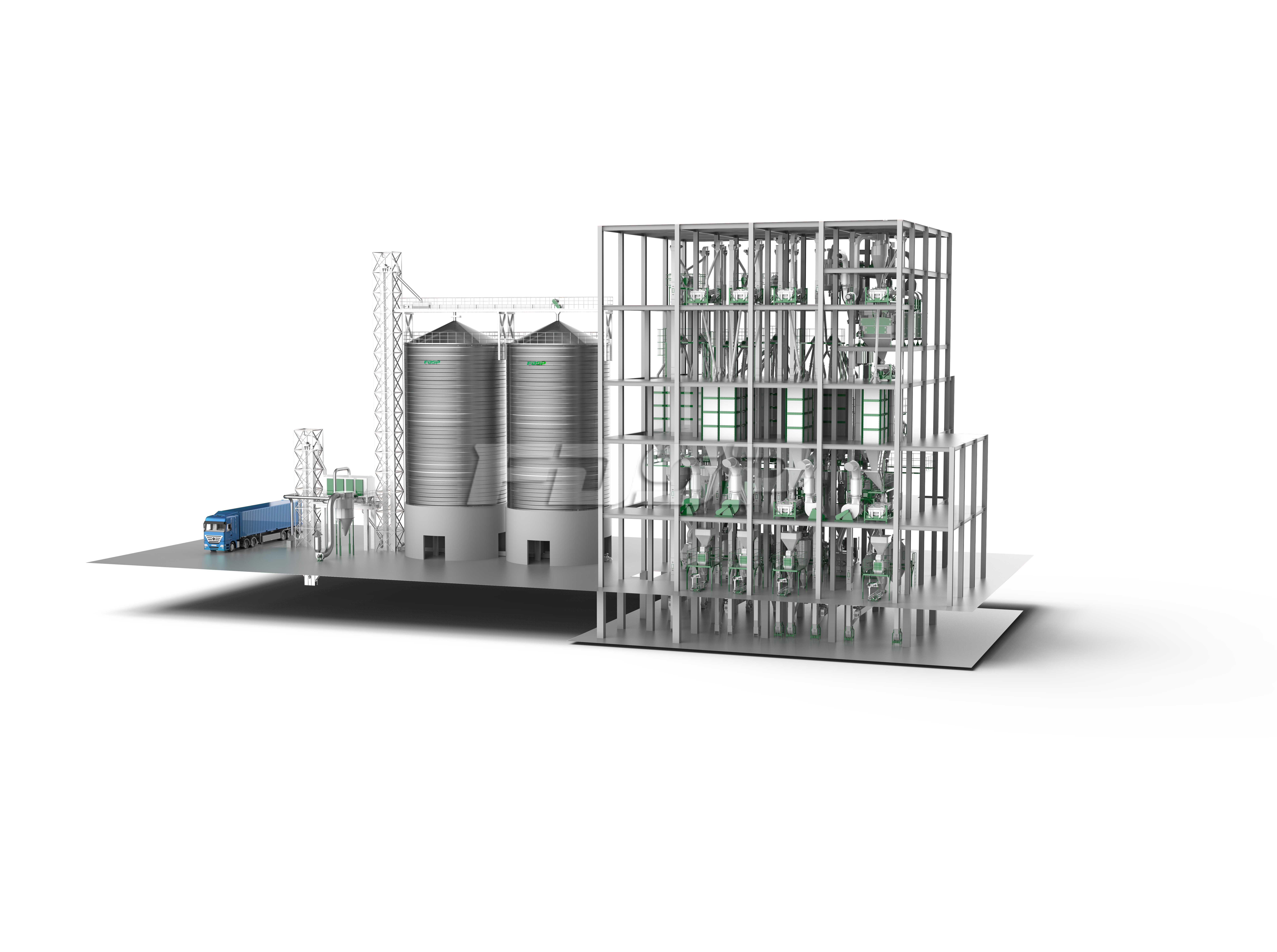 双线SZLH420(时产20吨)反刍饲料生产线(图1) 双线SZLH420(时产20吨)反刍饲料生产线(图1)