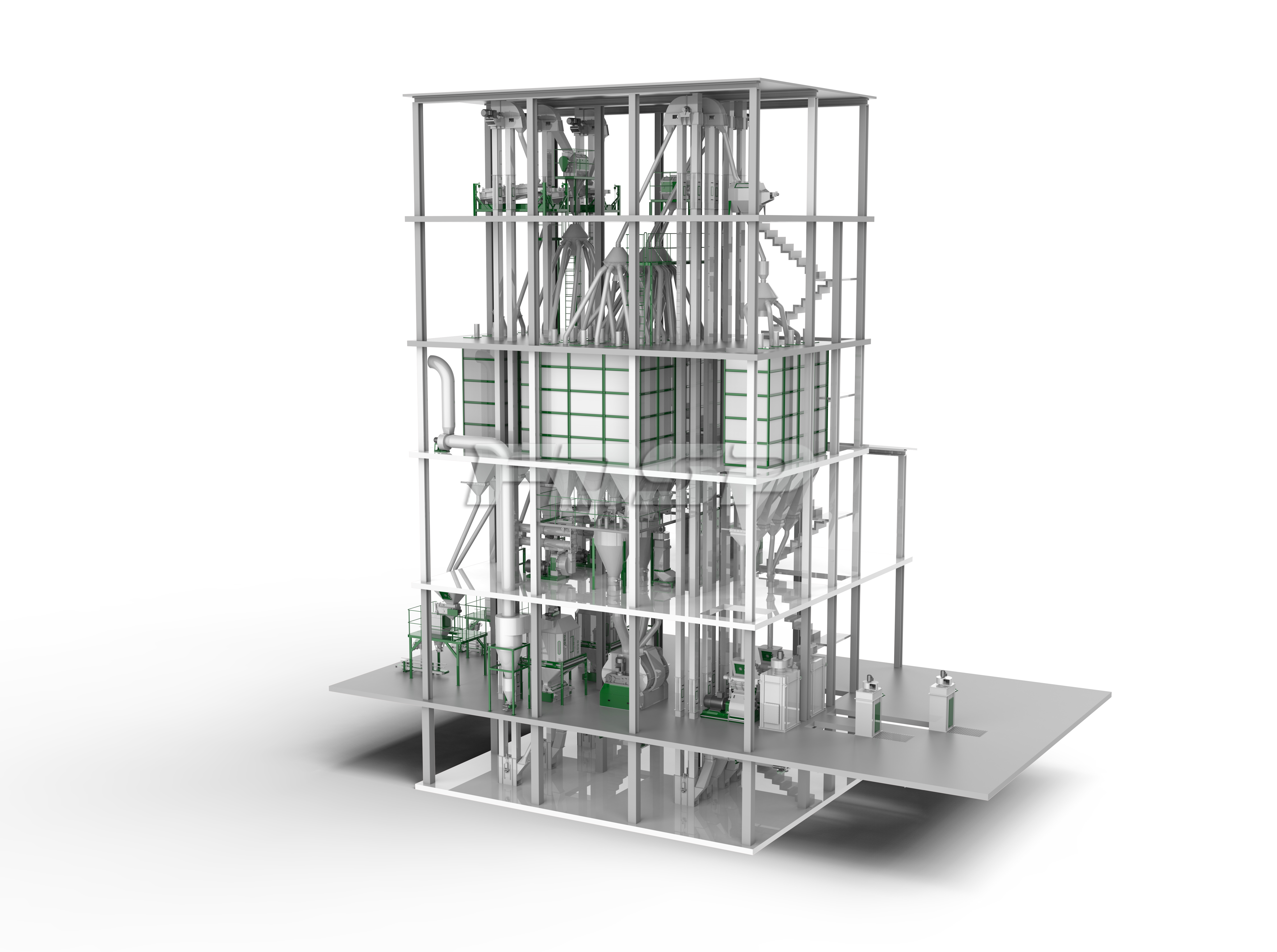 双线SZLH420(时产15吨)普通水产饲料生产线(图1) 双线SZLH420(时产15吨)普通水产饲料生产线(图1)