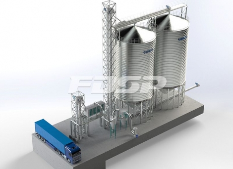 酿造行业2-1000T小麦钢板仓工程